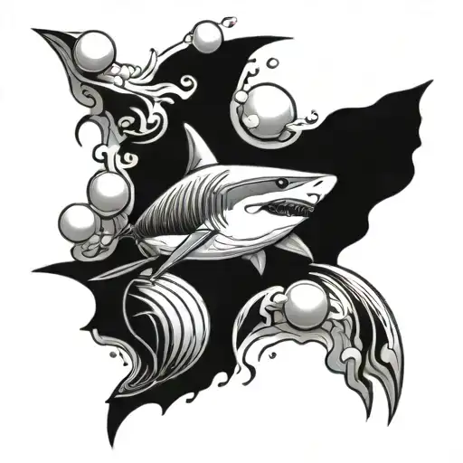 Shark Protecting Its Pearl Shell