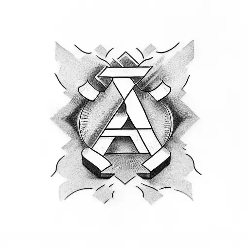 A Tattoo With Four A Letters In It And Symbolic Of Friendship