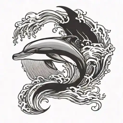 Dolphin Jumping Out Of Water