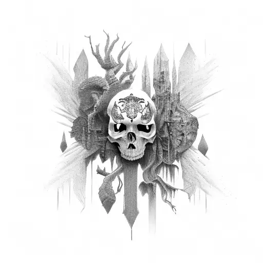 Living Things Album Title Integrated With Nature Elements