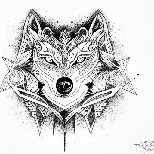 Nordic Wolf And Raven