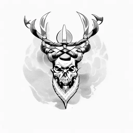 Viking With Skull Crown