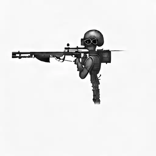 A Soldier With A Sniper Rifle