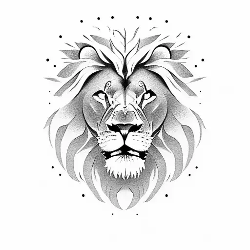 Lion Face On Shoulder