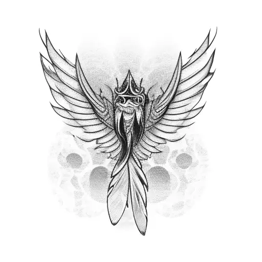 Fish With Feathers Wings And Angry Eyes