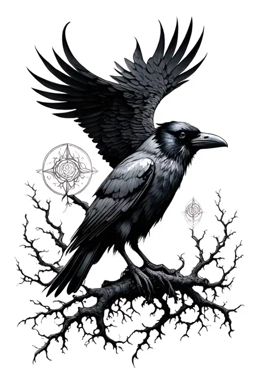 Raven And Iggdrasil