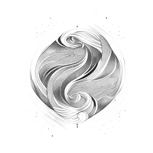 Abstract Wavy Line Sleeve