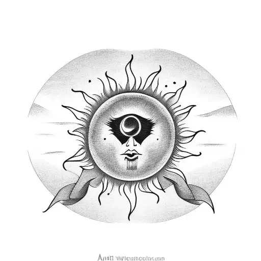 Vase With Sun And Mono