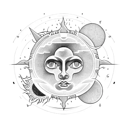 Sun And Moon In A Vase