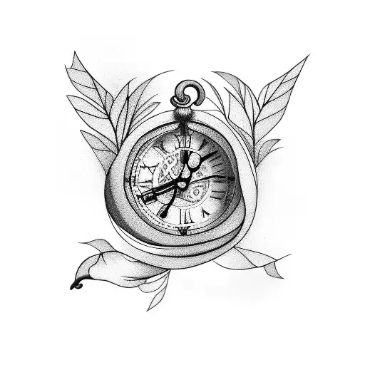Clock With Parrot On One Of The Clock Hands