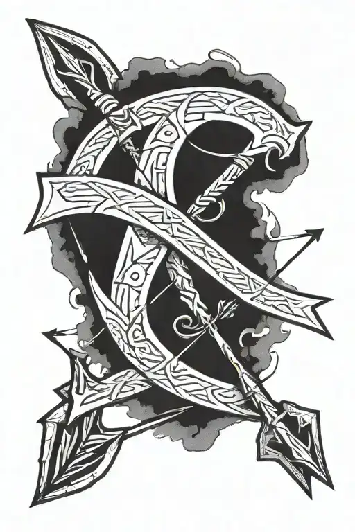 Bow And Arrow Rune And Symbol