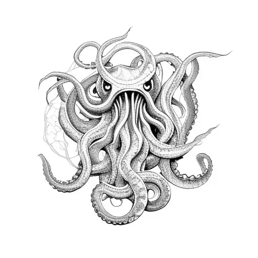 A Majestic Kraken Emerging From The Depths Of A Video Game World