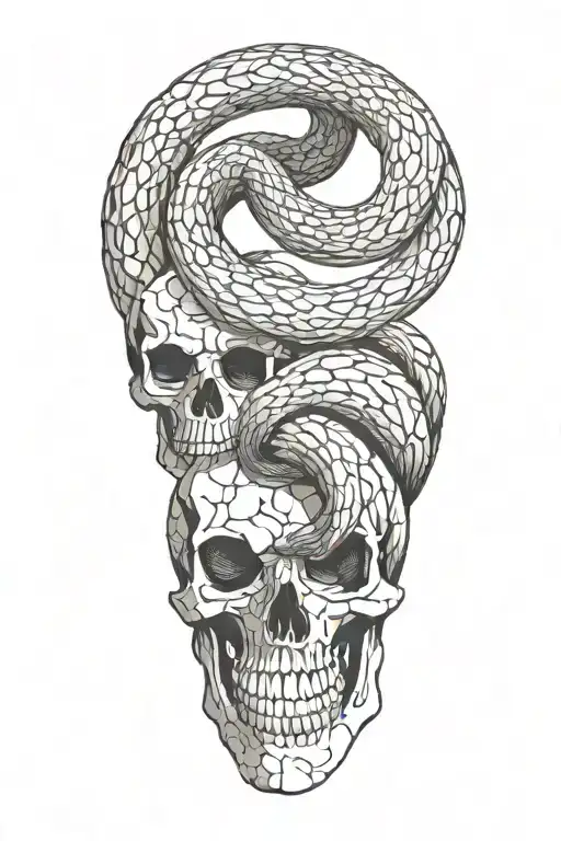 Skeleton Snake Slithering