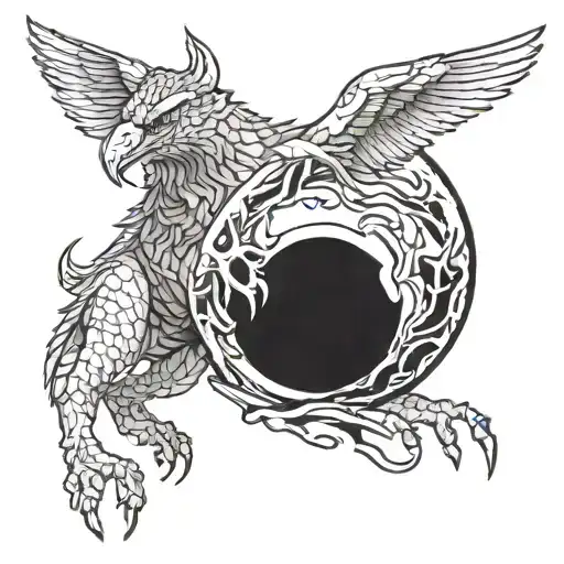 Simurg Emerging From Crystal Ball Breaking