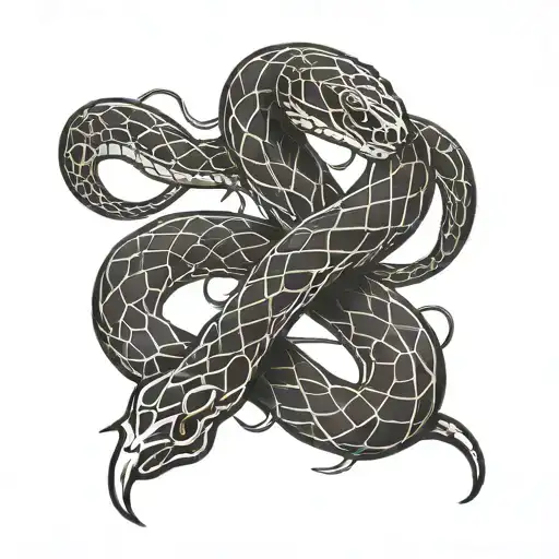 Snake Wrapped Around Blade