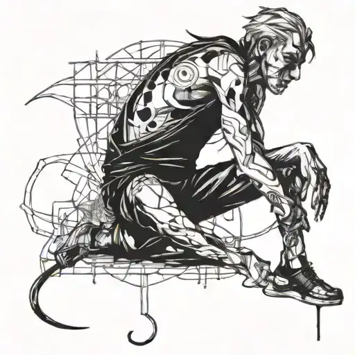 Crazy Person Sitting Alone