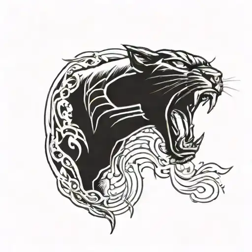 Black Panther Roaring