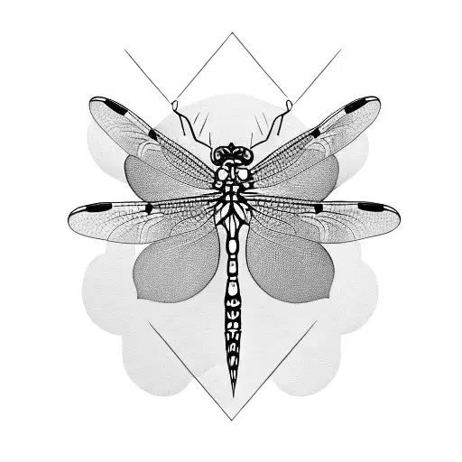 Dragonfly On A Mystical Flower