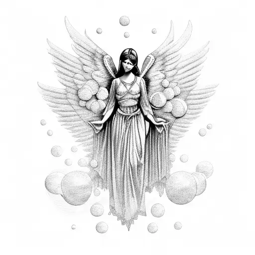 Angel With Magical Orbs