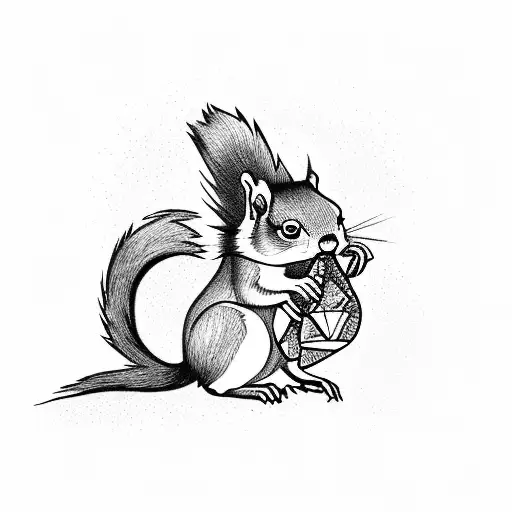 Squirrel Holding A Crystal
