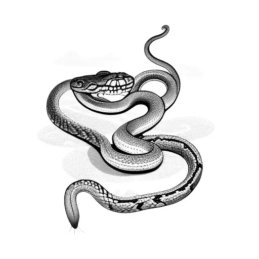 A Snake Curled Around A Cyber Lock