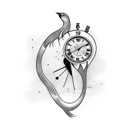 Bird With Clock Forearm