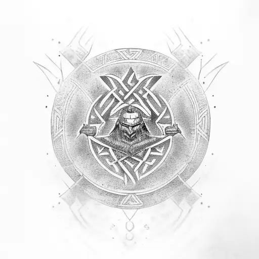 Tyr Nordic God Symbol Ruin