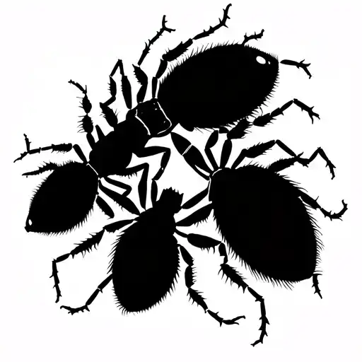 A Dense Flock Of Ants Runs In A Circle