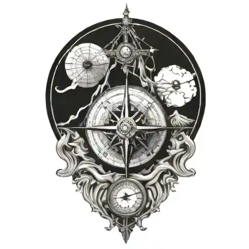 Dali Style Melting Compass