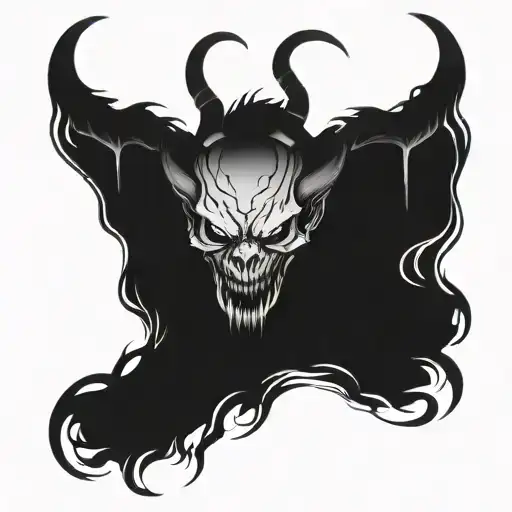 Scary Demon In Nyuskull Style