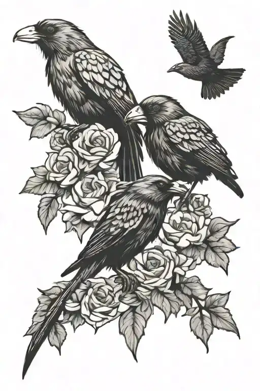 Rat And Crow Standing Next To Each Other