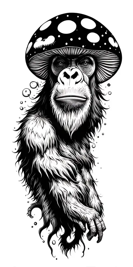 Psychodelic Tattoo Mushroom Stoned Ape Theory