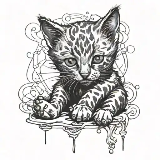 Baby Foot Cat Sitting