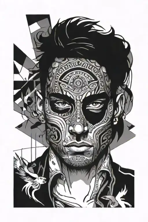 Man Against The Background Of The Eye