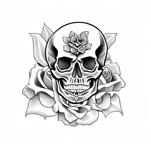 Skull And Roses