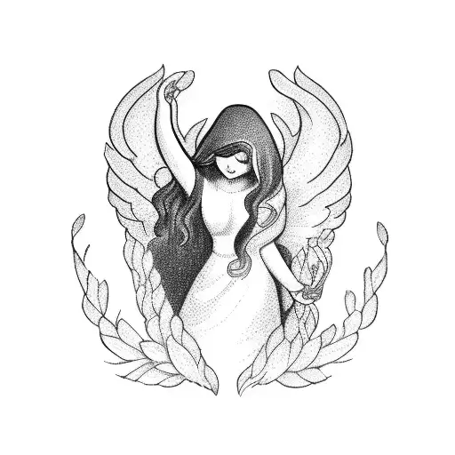 Angel Holding A Heart