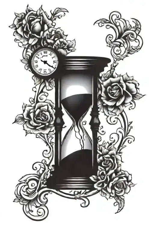 Hour Glass Clock Face