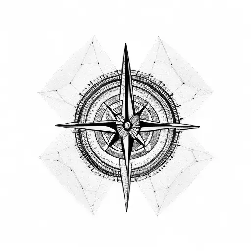 A Tattoo Of A Compass With The Words 'Wanderlust' Incorporated Into The Design