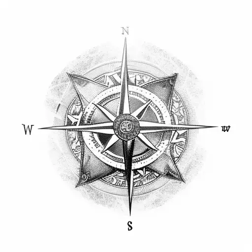 Vikings Compass With Ravens