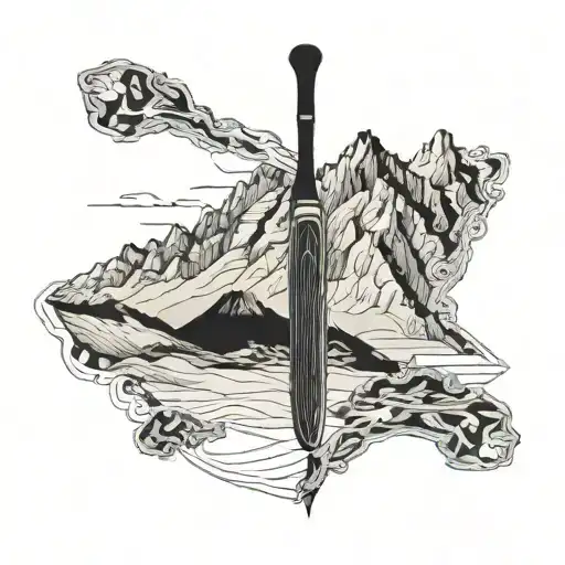 A Cricket Bat Morphing Into The Shape Of Ladakh Mountains