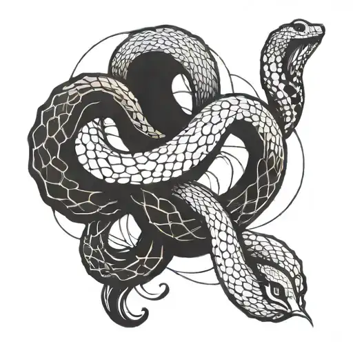 Two Opposites Symbolizing Snake And Dreaminess