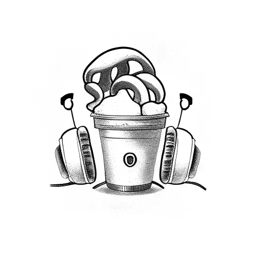 A Coffee Bean With Headphones