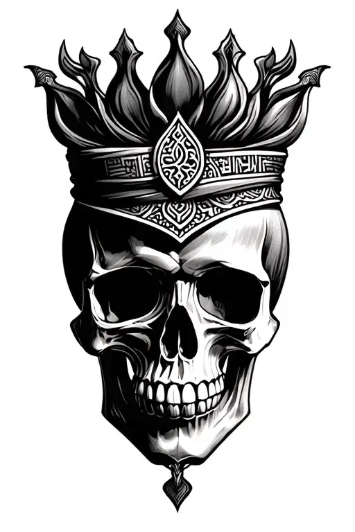 Skull With Arab Cloth And A Pure