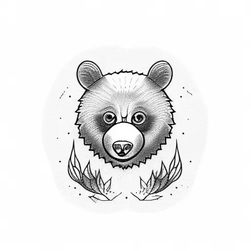 Small Cat Sitting On A Bears' Back