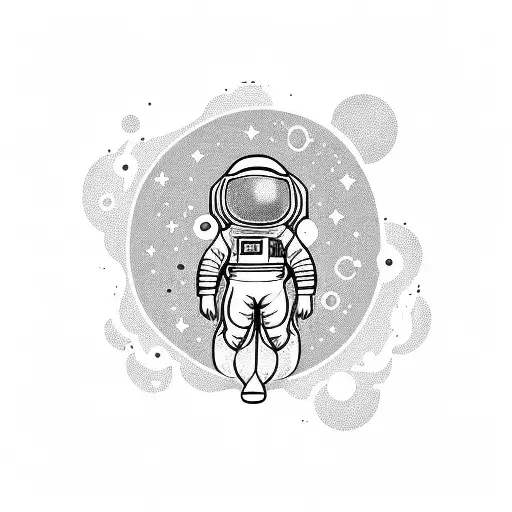 Floating Full Body Astronaut