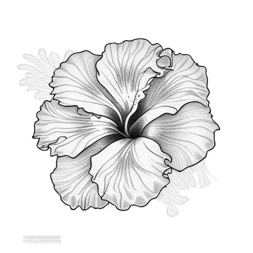 A Hibiscus Flower Blooming At Sunset On A Beach