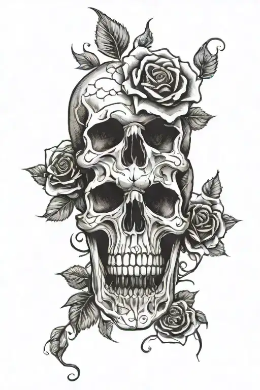 Skull And Roses