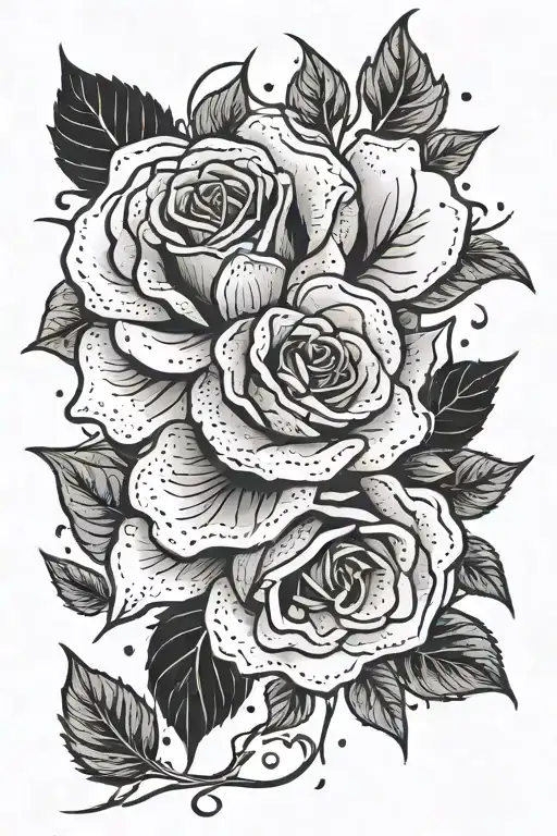 Rose With Fallen Petals Falling