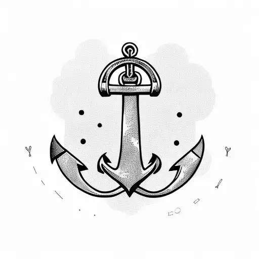 Anchor With Dachshund For The Bottom Part Of The Anchor