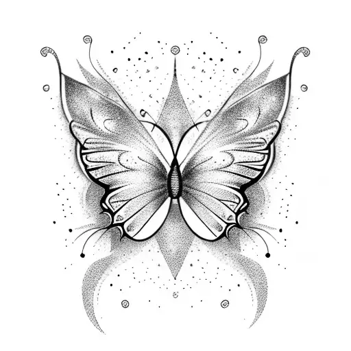 Dark Spiked Butterfly